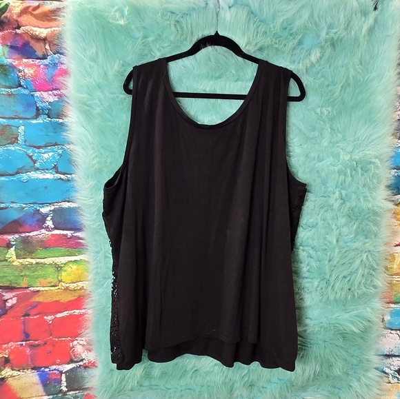 Lane Bryant Black Sleeveless Embroidered, Sleeveless Top Size 26/28 - Picture 8 of 9